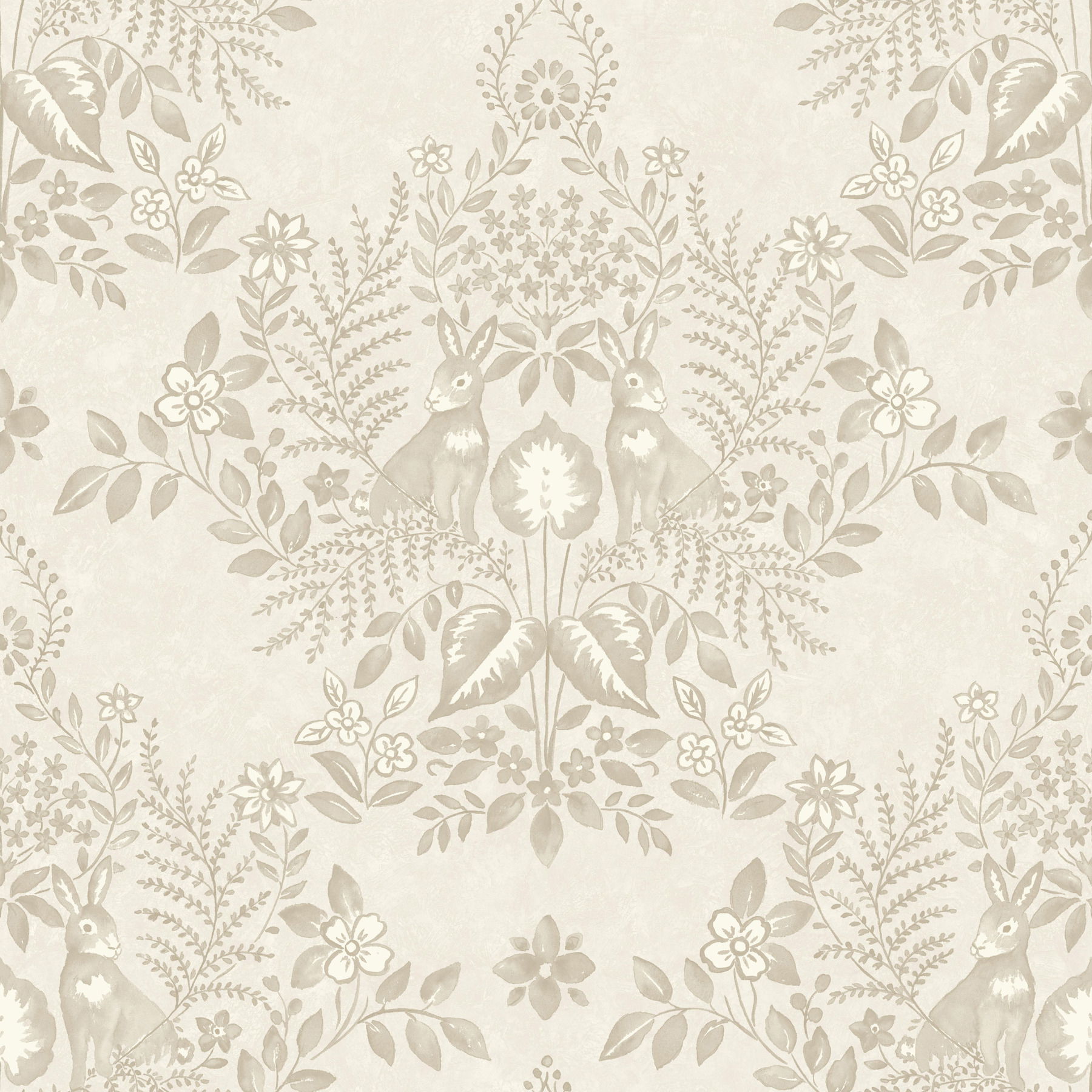 Cottontail Toile Wicker Peel & Stick Wallpaper large image 