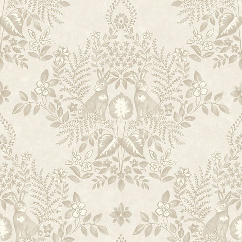 Cottontail Toile Wicker Peel & Stick Wallpaper