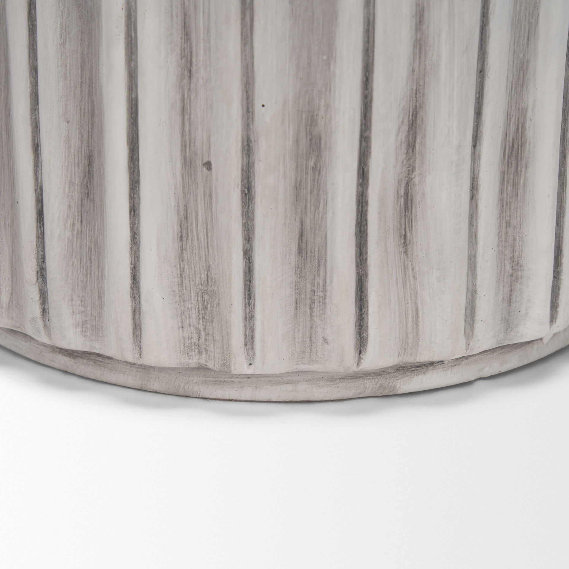 Ummi Tall Off White with Gray-Brown Antiquing Ceramic Floor Vase large image 
