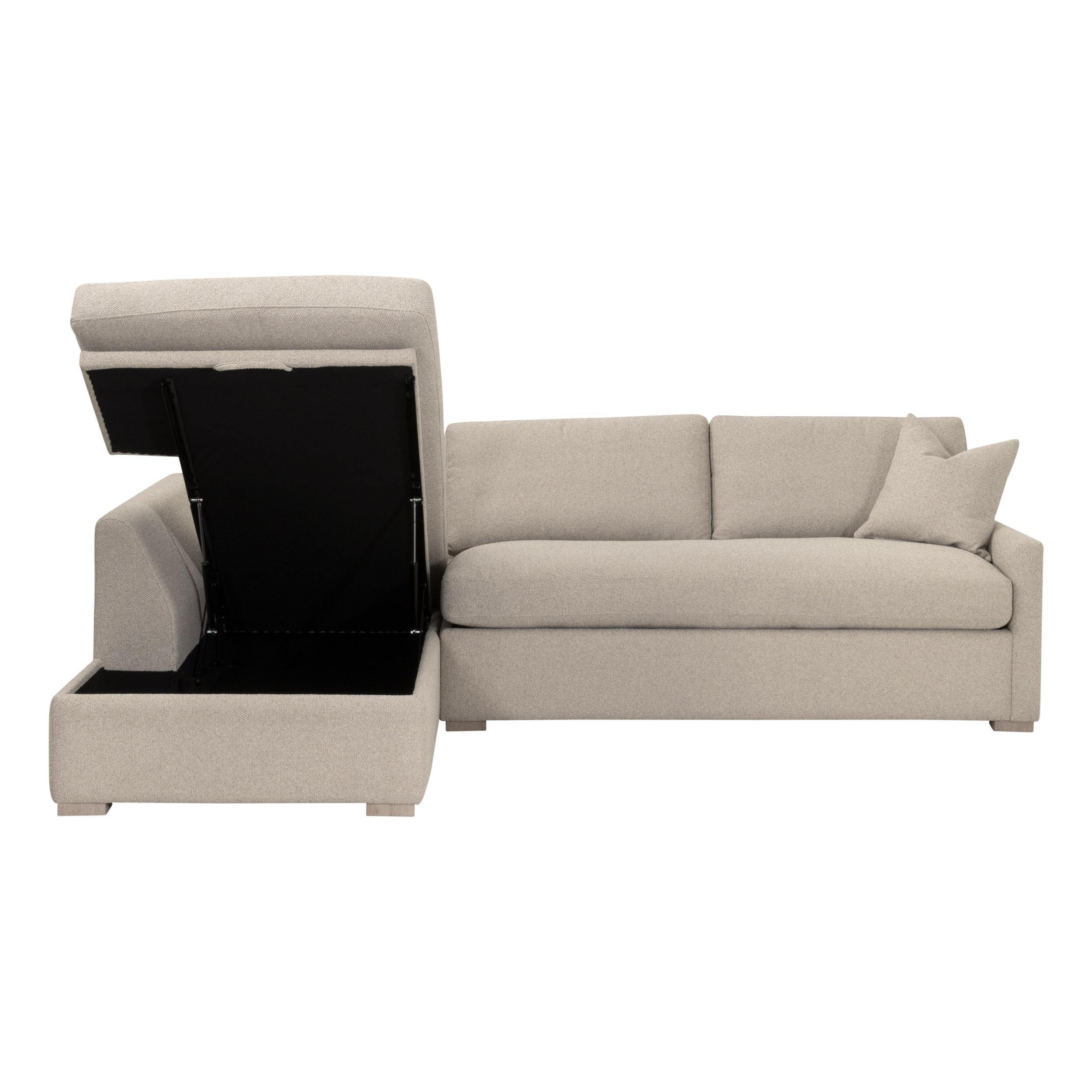 Clara 112'  Slim Arm Sleeper Queen LF Sectional, Seating by Essentials for Living, 112" width x 37.5" height x 81" depth View 5