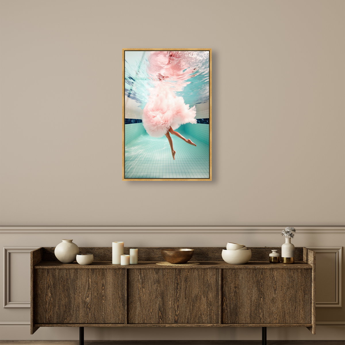 Aquatic Ballerina I (No Embellishment), Art by Oliver Gal,  24x36 View 3
