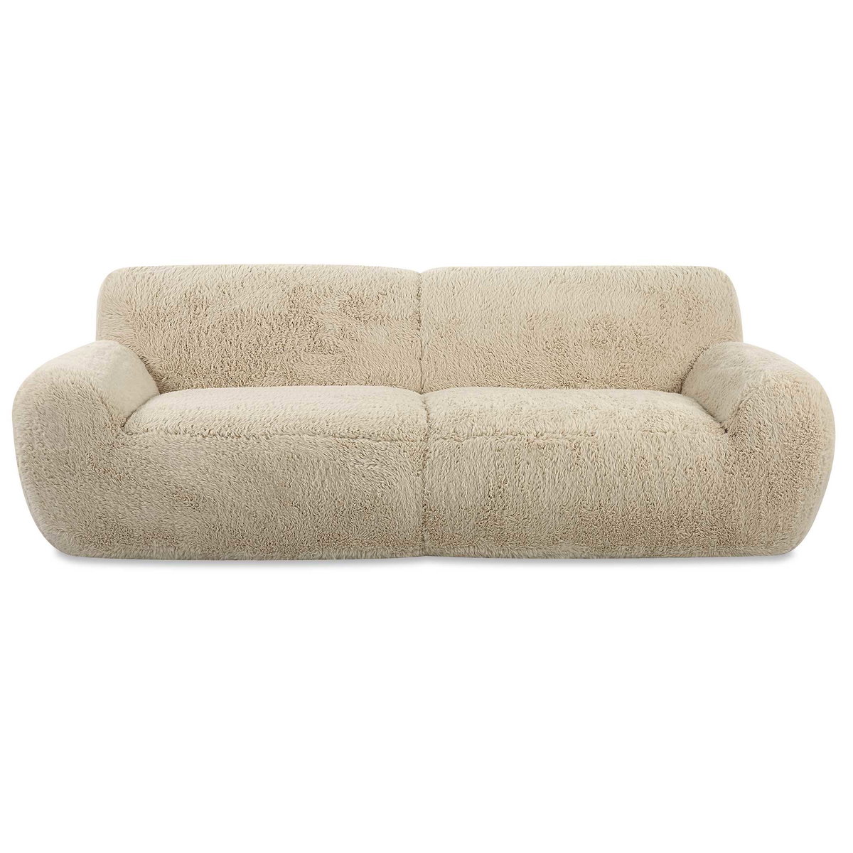 Abide Rounded Sheepskin Sofa, Furniture by Uttermost, 96" width x 31" height x 42" depth View 1