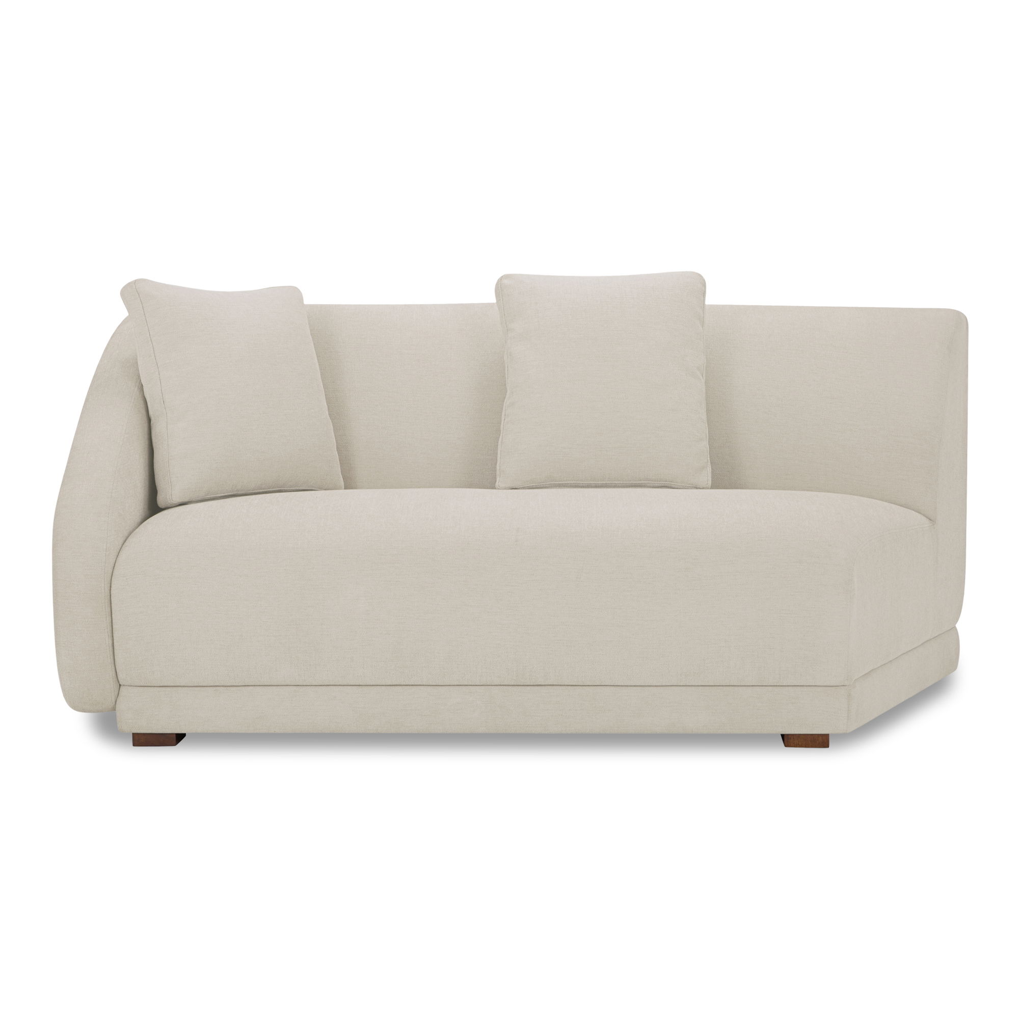 Fraser Left Arm Facing Sofa Off White, Sectional Sofa by Moe's Home, 70" width x 31.5" height x 34.3" depth View 1