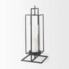 Albus I Large Black Metal Rectangular Table Candle Holder, Candles & Candle Holder by Mercana, 9.25" length x 9.25" width x 23.82" height thumbnail 5