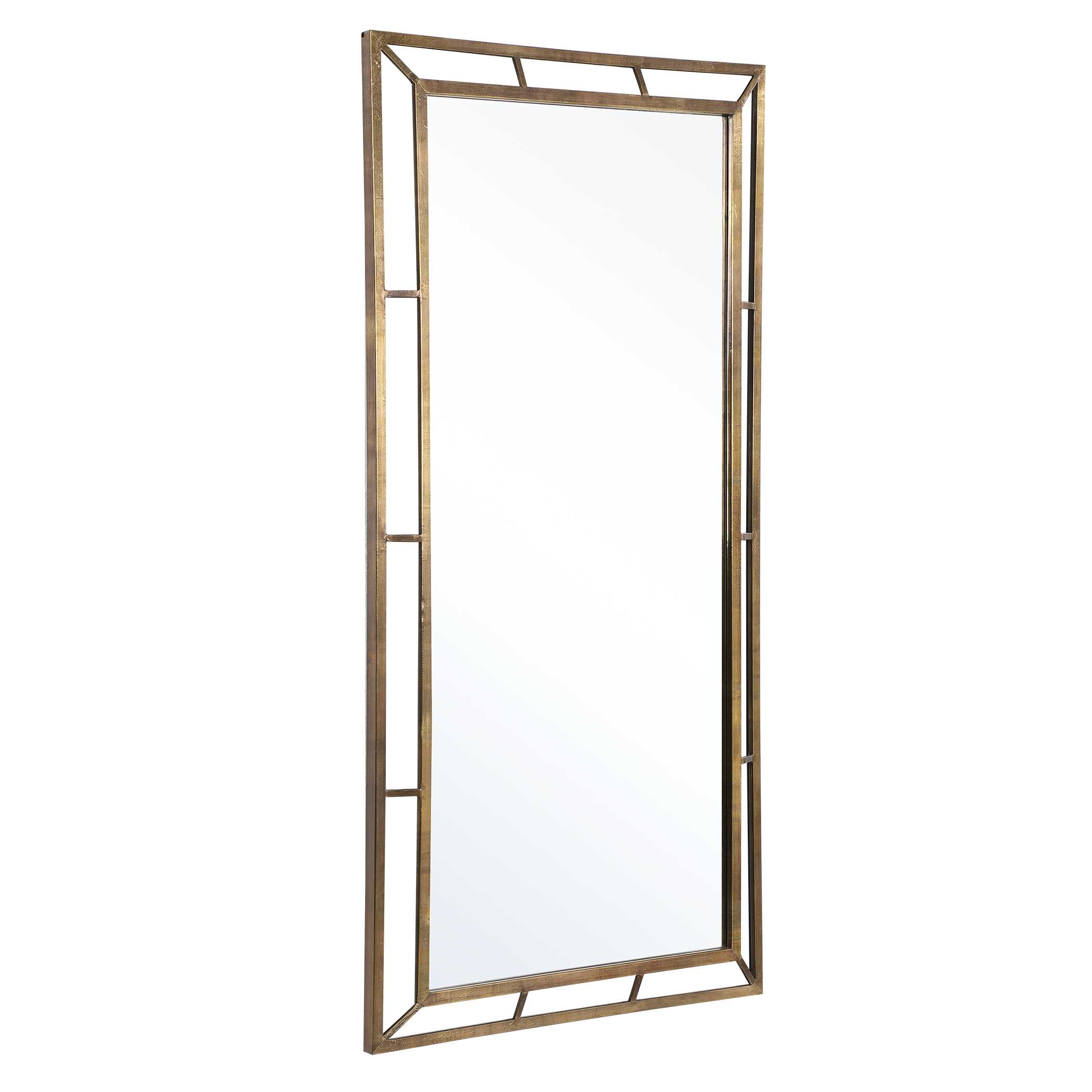 Farrow Copper Industrial Mirror, by Uttermost, 28" width x 55.9" height x 1.97" depth View 5