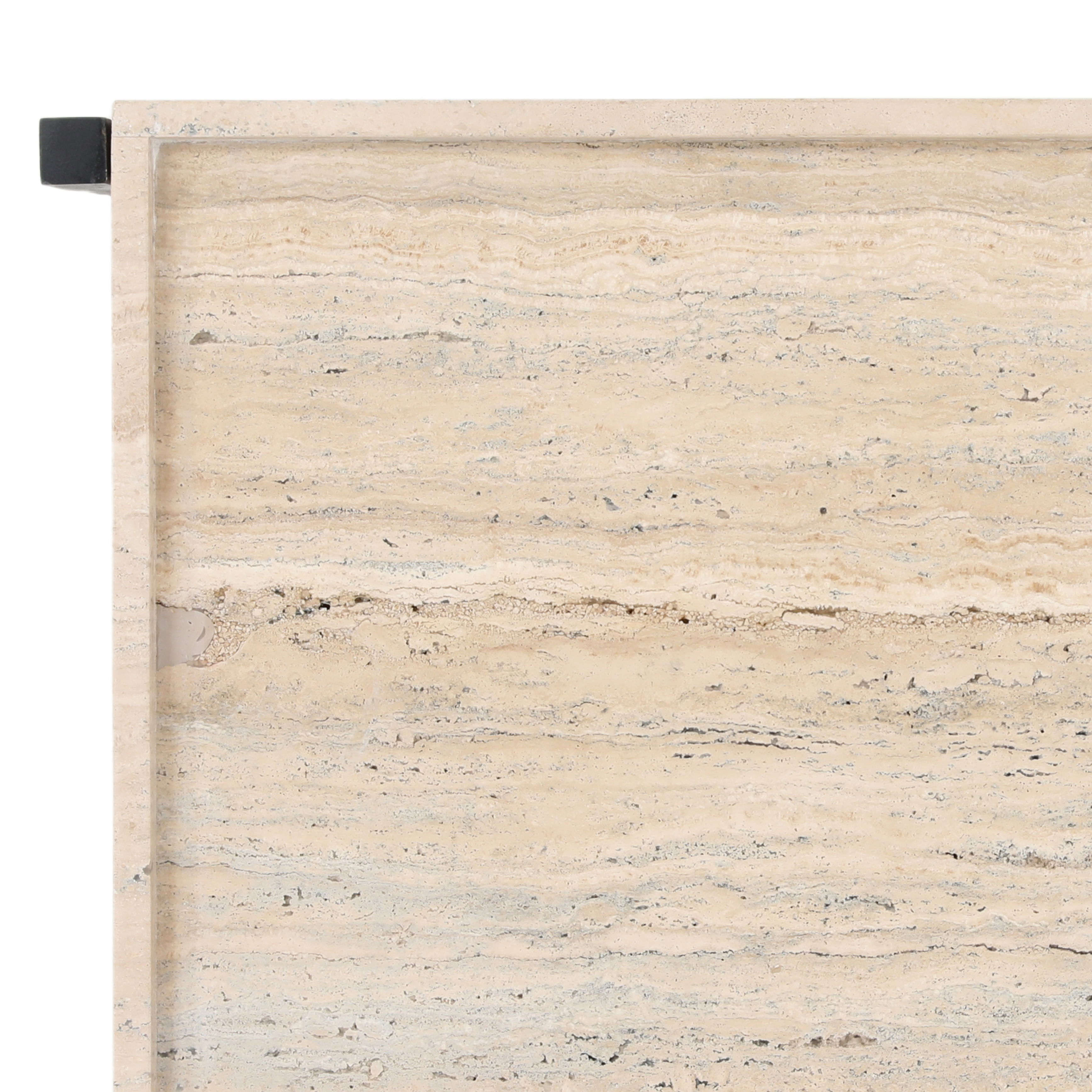 Rice End Table Travertine large image 