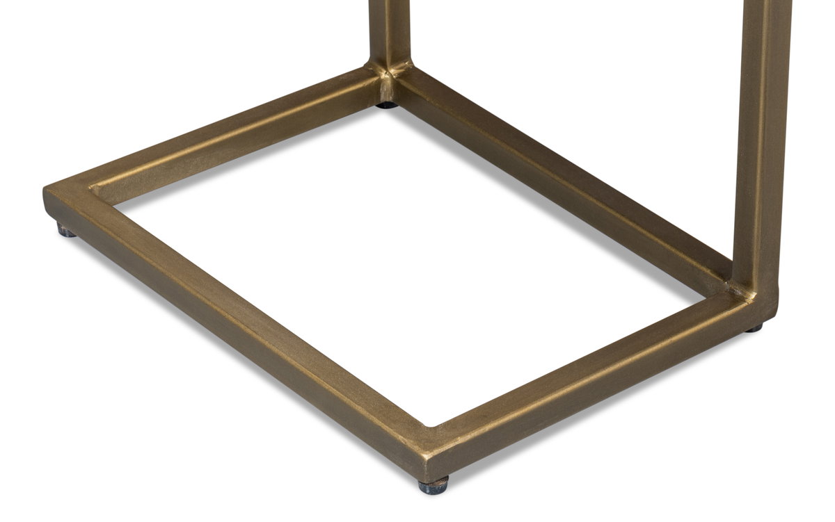 Pablon End Table, by Sarreid, 10" length x 1'2" width x 2'2" height View 12