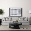 Kimia 14x26 White and Black Fabric Herringbone and Fringed Decorative Pillow Cover, by Mercana, 14" length x 26" width x 0.2" height thumbnail 3