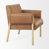 Ashton Brown Leather with Light Wood Accent Chair thumbnail 5
