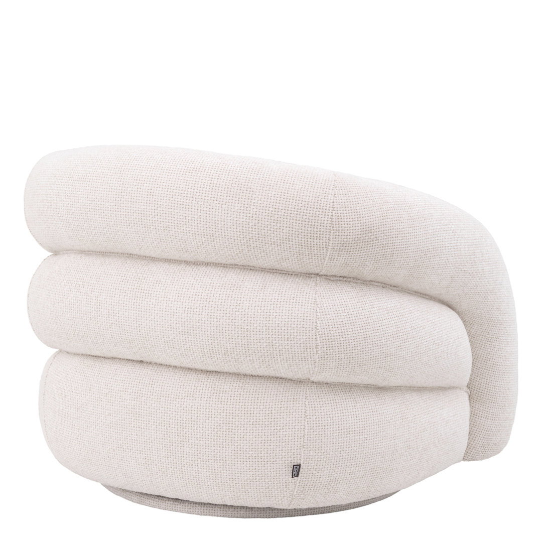 Novelle Swivel Barrel Chair, Accent Chair by Eichholtz USA, 35.83" width x 25.98" height x 31.5" depth View 5