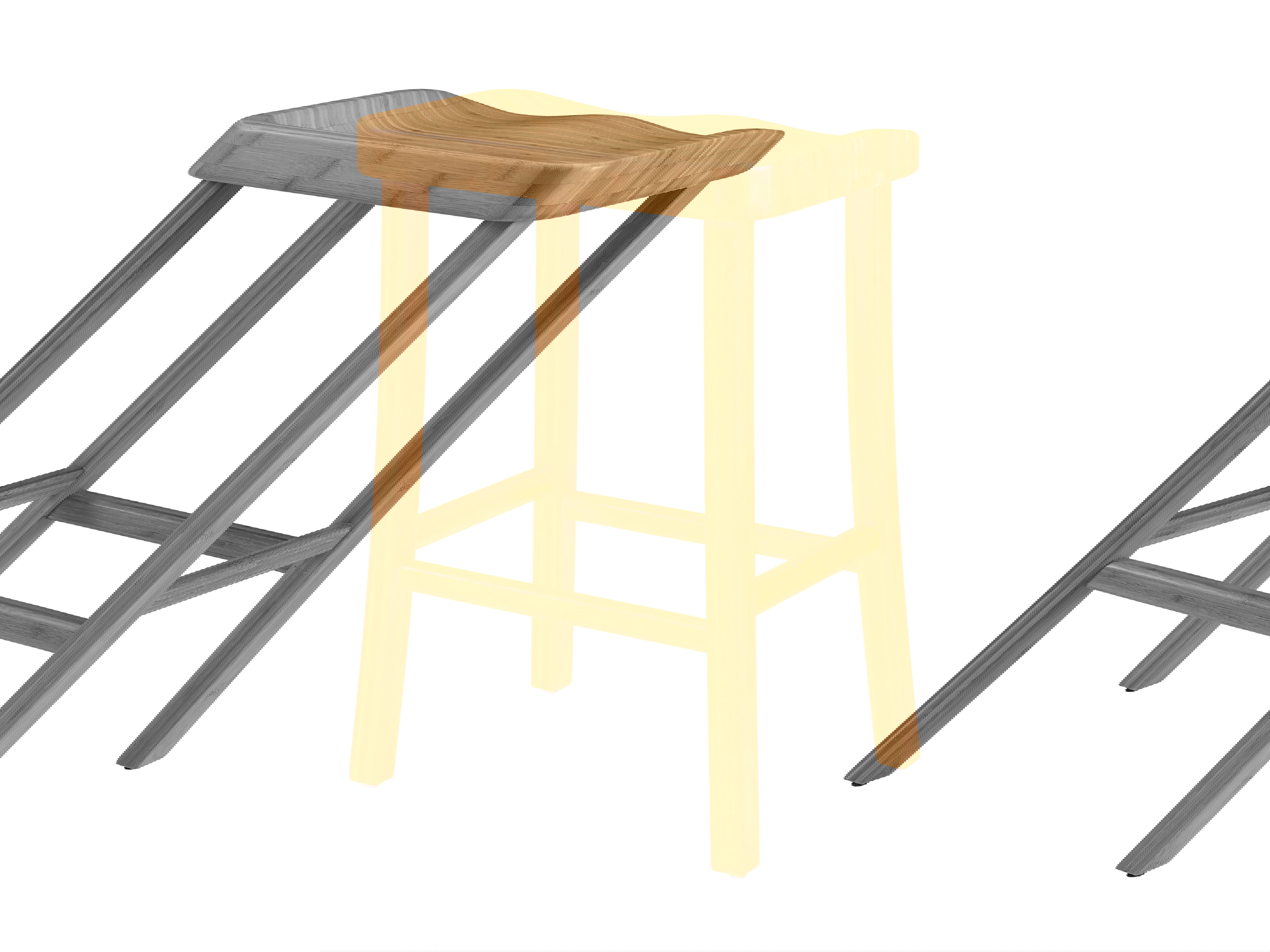 Tulip Counter Height Stool, Caramelized, (Set of 2), Counter & Bar Stool by Greenington, 18" length x 14" width x 26" height View 12