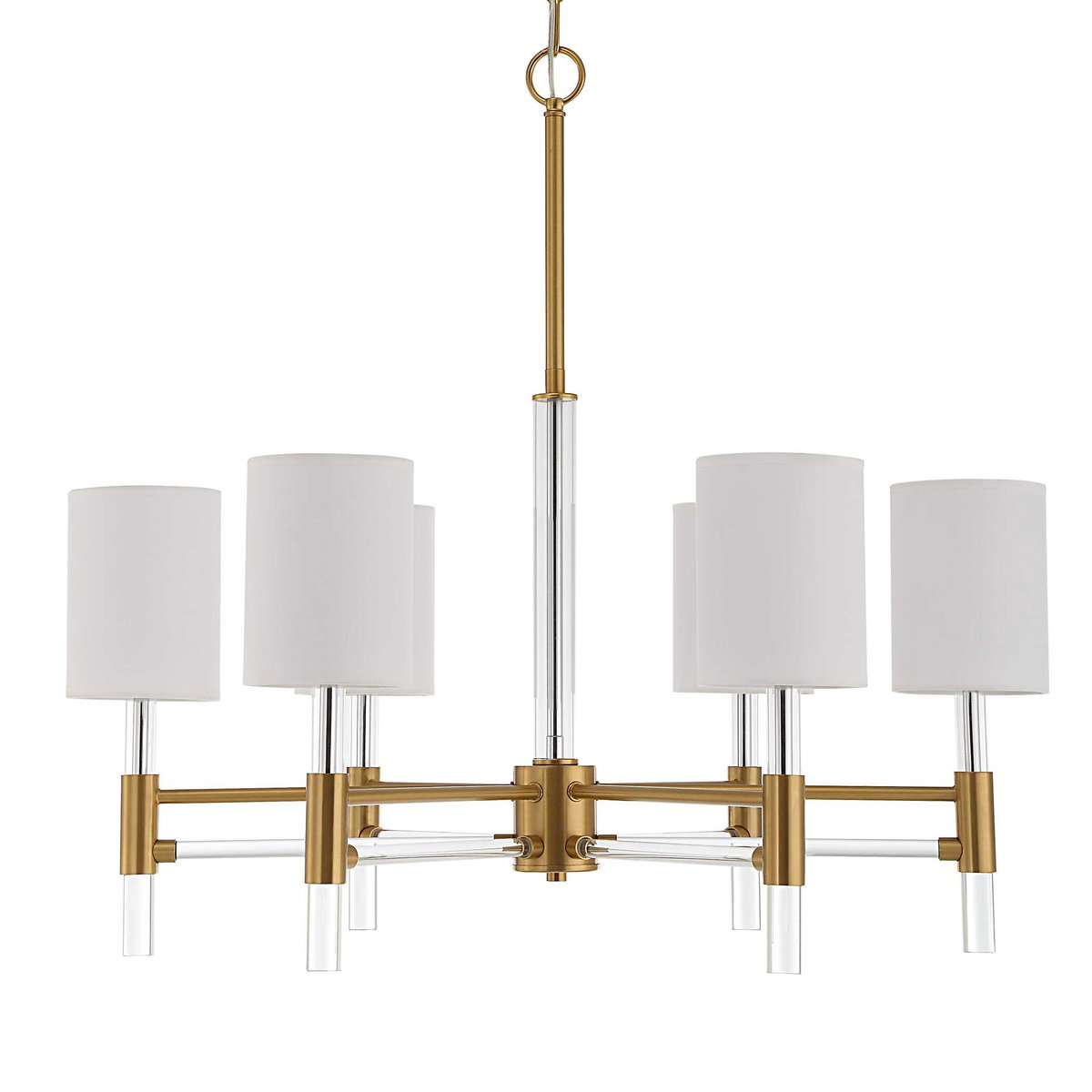 Welkin 6 Light Modern Chandelier, by Uttermost, 30" width x 27.75" height x 30" diameter x 30" depth View 3