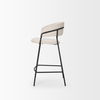 Carolyn Counter Stool with Oatmeal Fabric & Matte Black Metal thumbnail 3