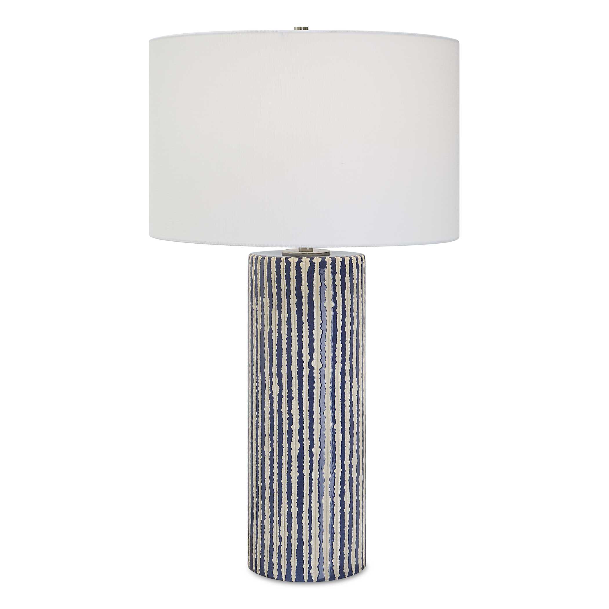 Havana Blue Table Lamp, by Uttermost, 16" width x 27.5" height x 16" depth View 1