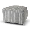 Kensie Large Blue Striped Pouf thumbnail 0