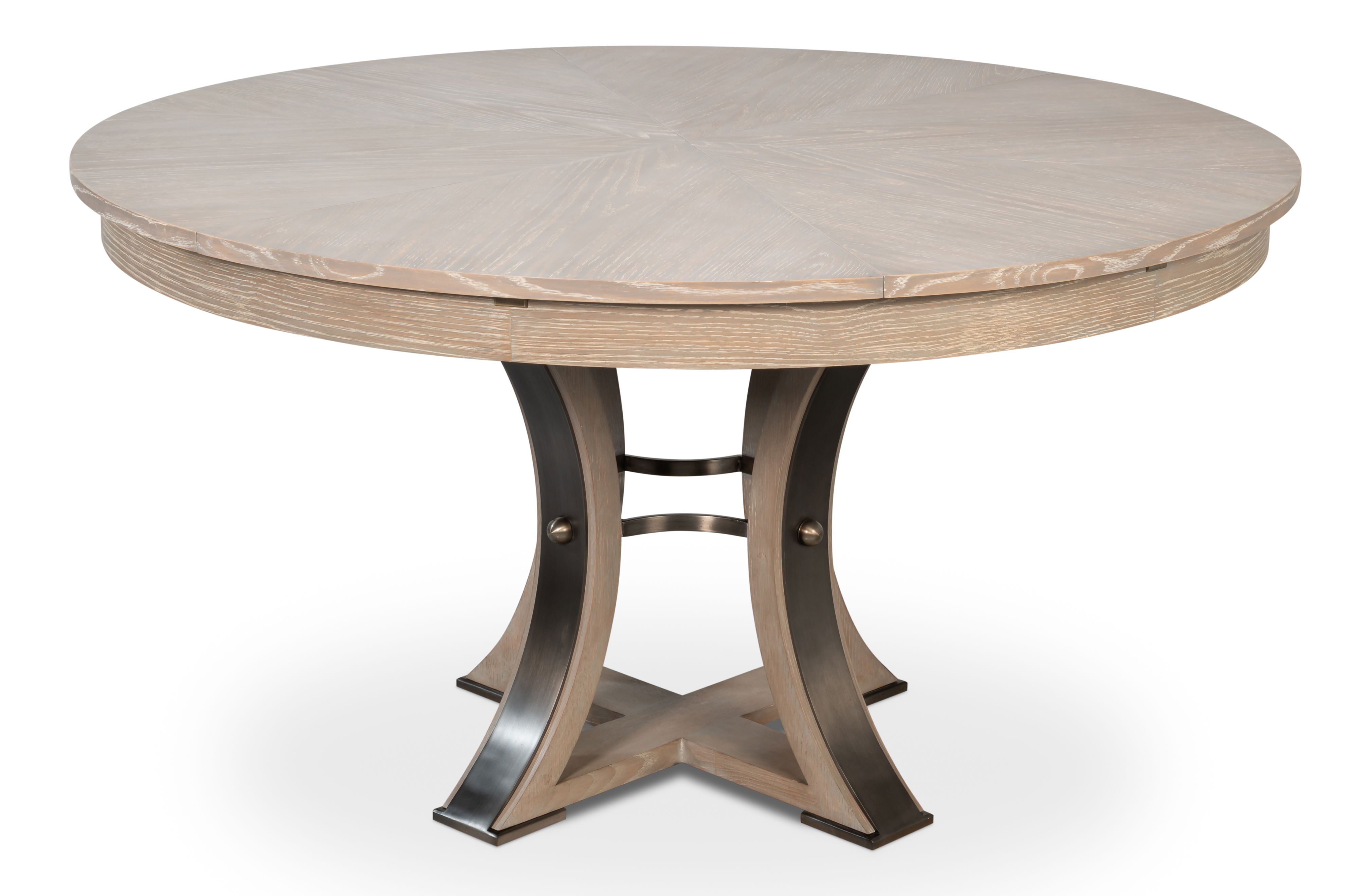 Tower Jupe Dining Table, Med,Moonskin, by Sarreid, 55" length x 55" width x 30" height View 1