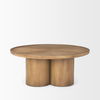 Tavi Medium Brown Round Coffee Table, by Mercana, 39.25" length x 39.25" width x 16.5" height thumbnail 4