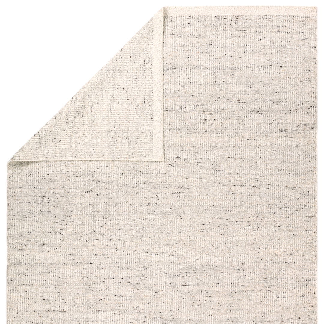Jaipur Living Amgala LEO15 Handmade Solid Ivory Area Rug (8'x10') large image 