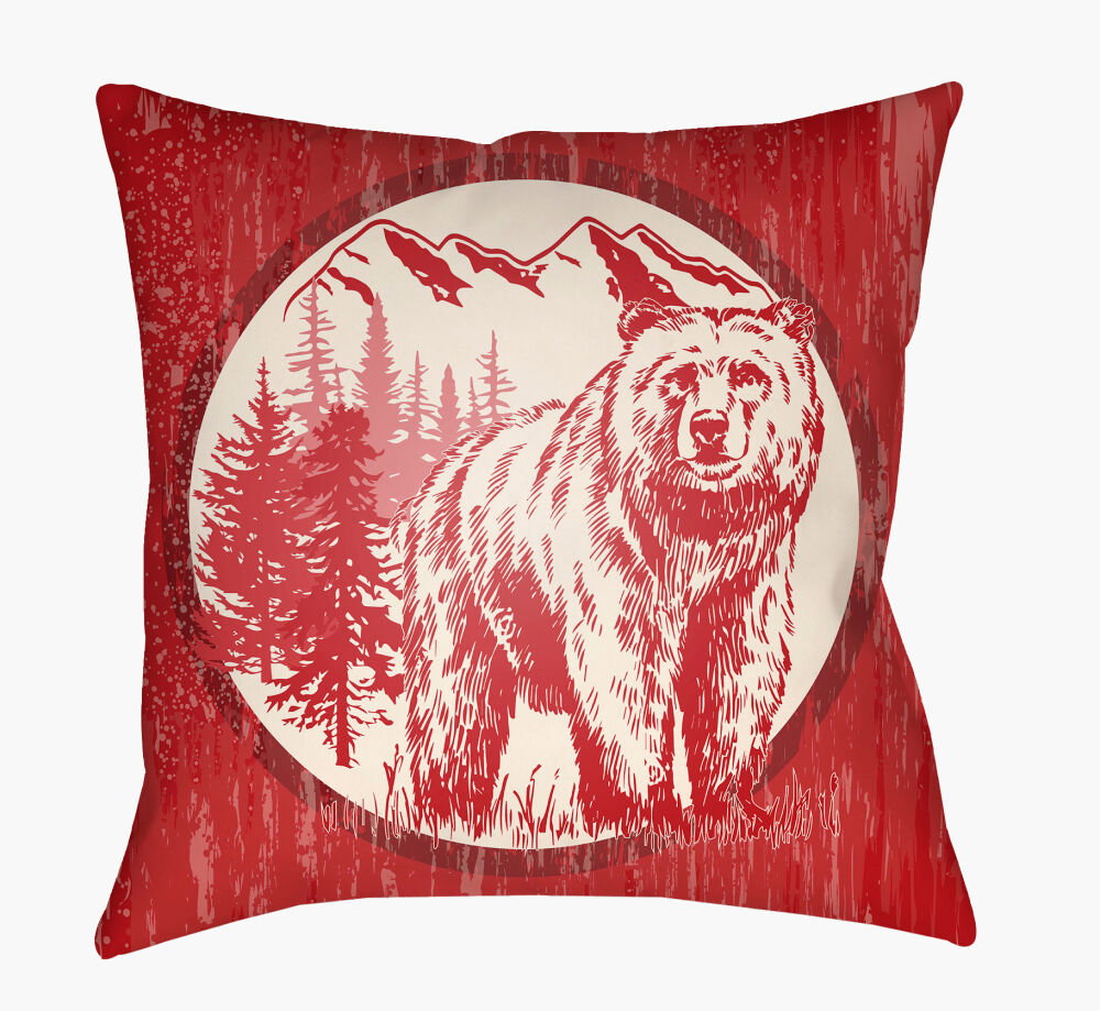Lodge Cabin Floor Pillow, Decorative Pillow by Surya, 26" length x 26" width
