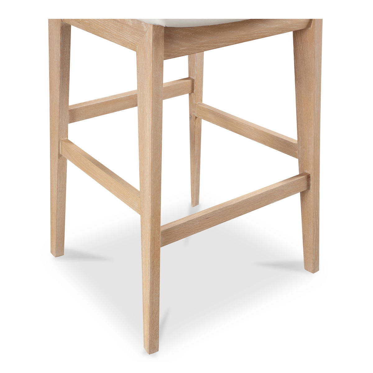 Deco Oak Barstool Pvc White, Counter & Bar Stool by Moe's Home, 22.3" width x 43.3" height x 21" depth View 5