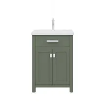Online Designer Bathroom Gaget 24'' Single Bathroom Vanity with Ceramic Top