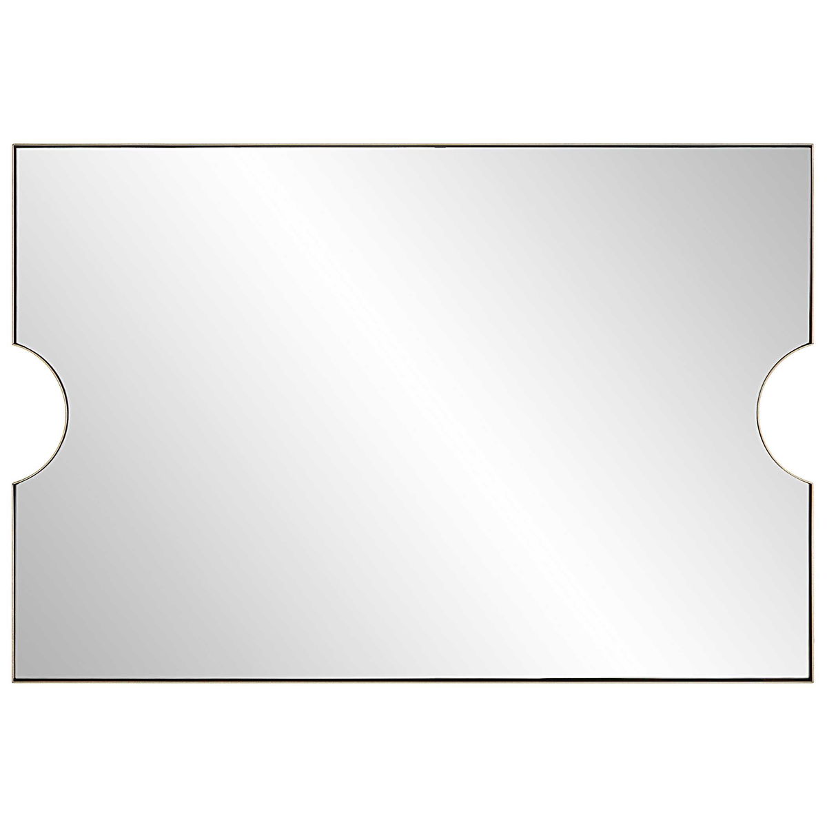 Ticket Gold Vanity Mirror, by Uttermost, 1'11.75" width x 2'11.5" height x 1.12" depth View 6