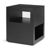 Vondra Matte Black Metal with Open Shelves Side table, Side & End Table by Mercana, 18" length x 18" width x 21.75" height thumbnail 1