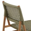 Francisca Outdoor Dining Chair Set of 2 Green, by Dovetail, 18.2" width x 32.87" height x 24.2" depth thumbnail 6