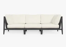 Online Designer Patio Charcoal Aluminum Outdoor Sofa - 3 Seat