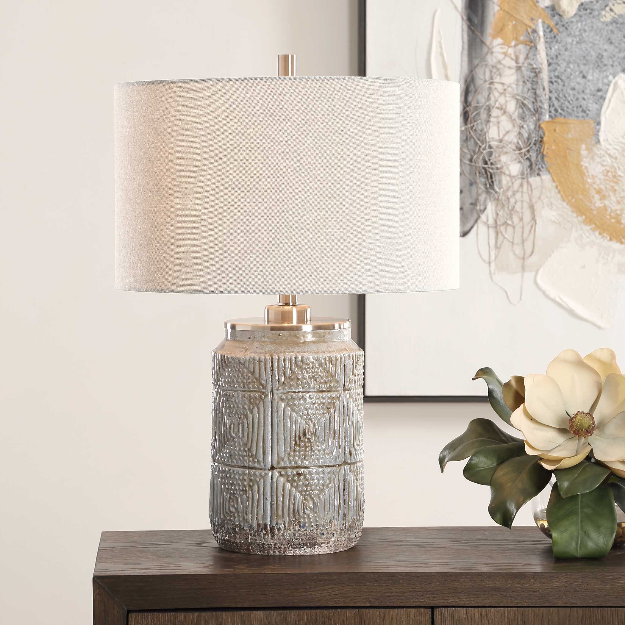 Graydon Gray Table Lamp large image 