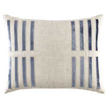 Online Designer Living Room Velluto Porto Rectangular Linen Pillow Cover & Insert Color: Blue