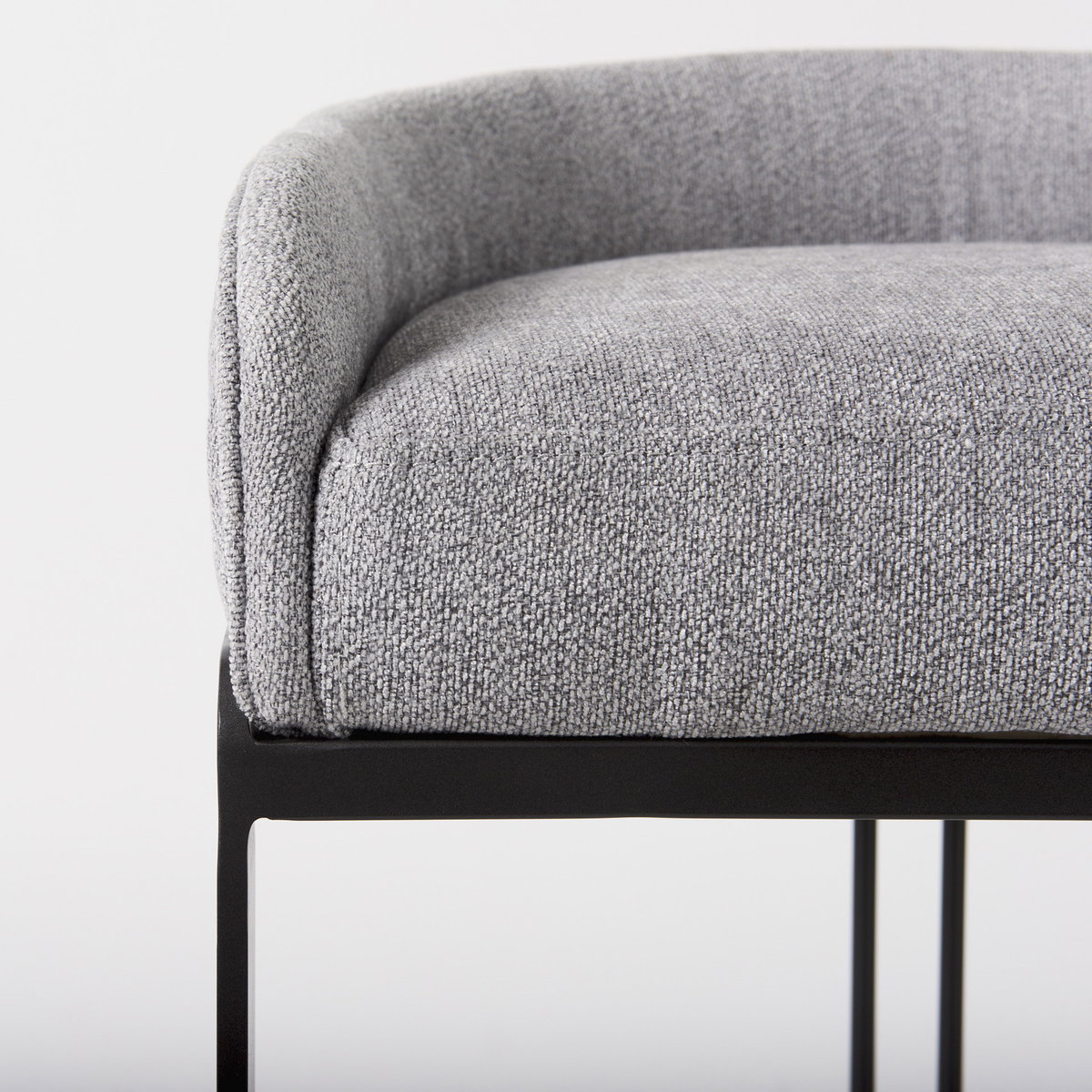 Hollyfield Low Back 32.7in Seat Counter Stool | II Gray Fabric with Bar, Counter & Bar Stool by Mercana, 20.5" length x 19.7" width x 32.7" height View 9