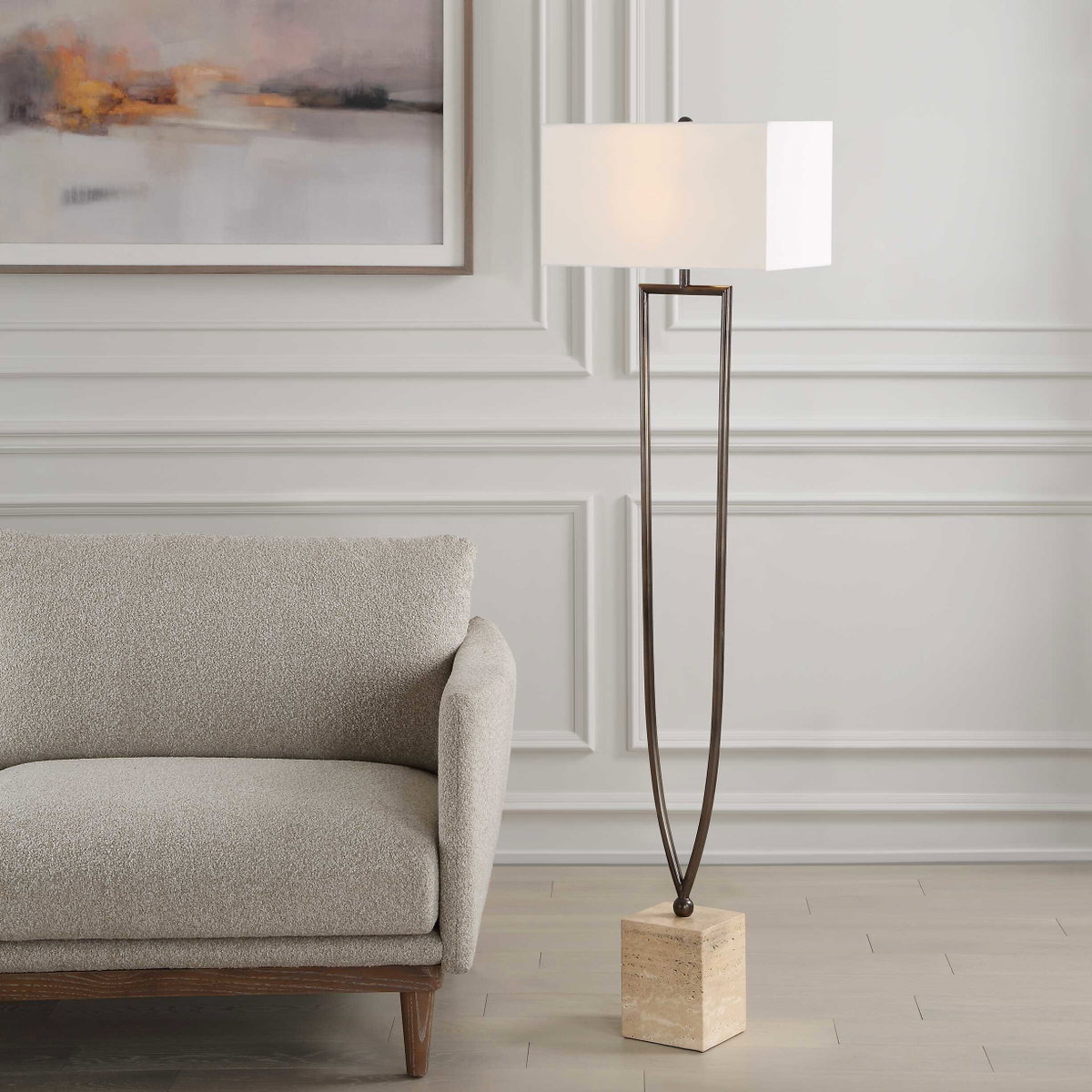 Fork In The Road Floor Lamp, by Uttermost, 18" width x 64" height x 10" depth View 2