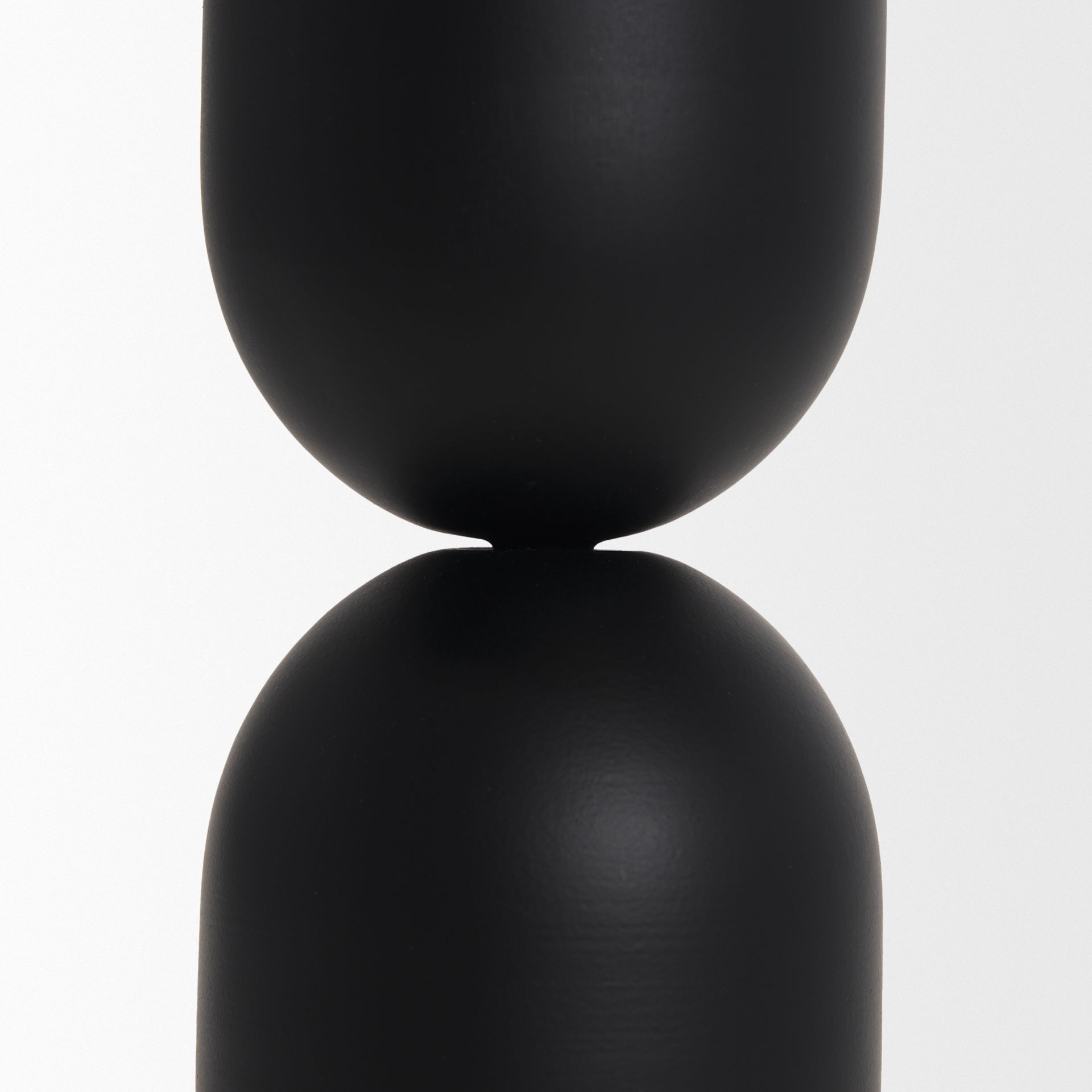 Qamra Short Black Metal Pillar Candle Holder large image 