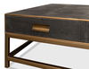 Gideon Shagreen Sq.Coffee Table,Ant.Grey, by Sarreid, 48" length x 48" width x 17" height thumbnail 11