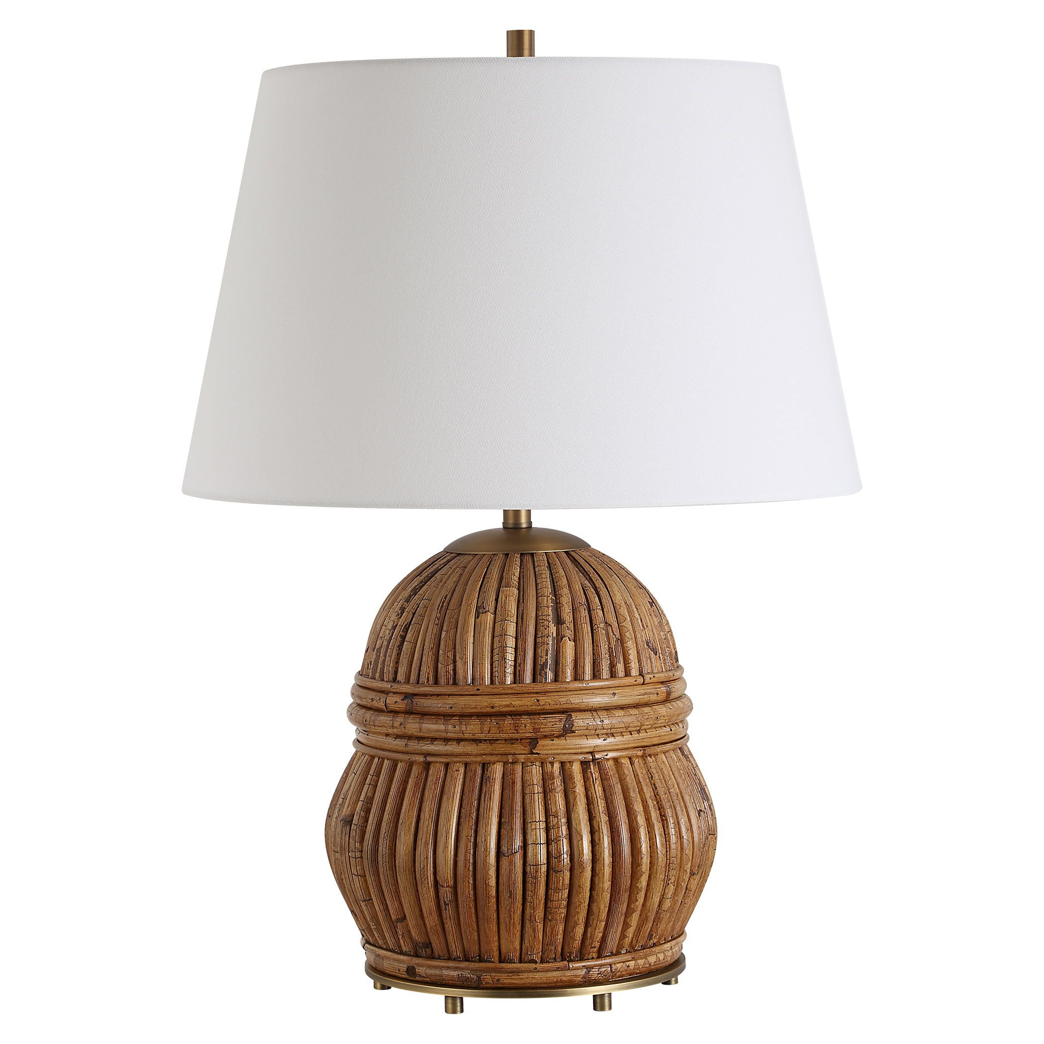 Reed Honey Rattan Table Lamp large image 