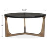 Bohdi Outdoor Brass Coffee Table, Outdoor Table by Uttermost, 2'8" width x 1'4" height x 2'8" depth thumbnail 3
