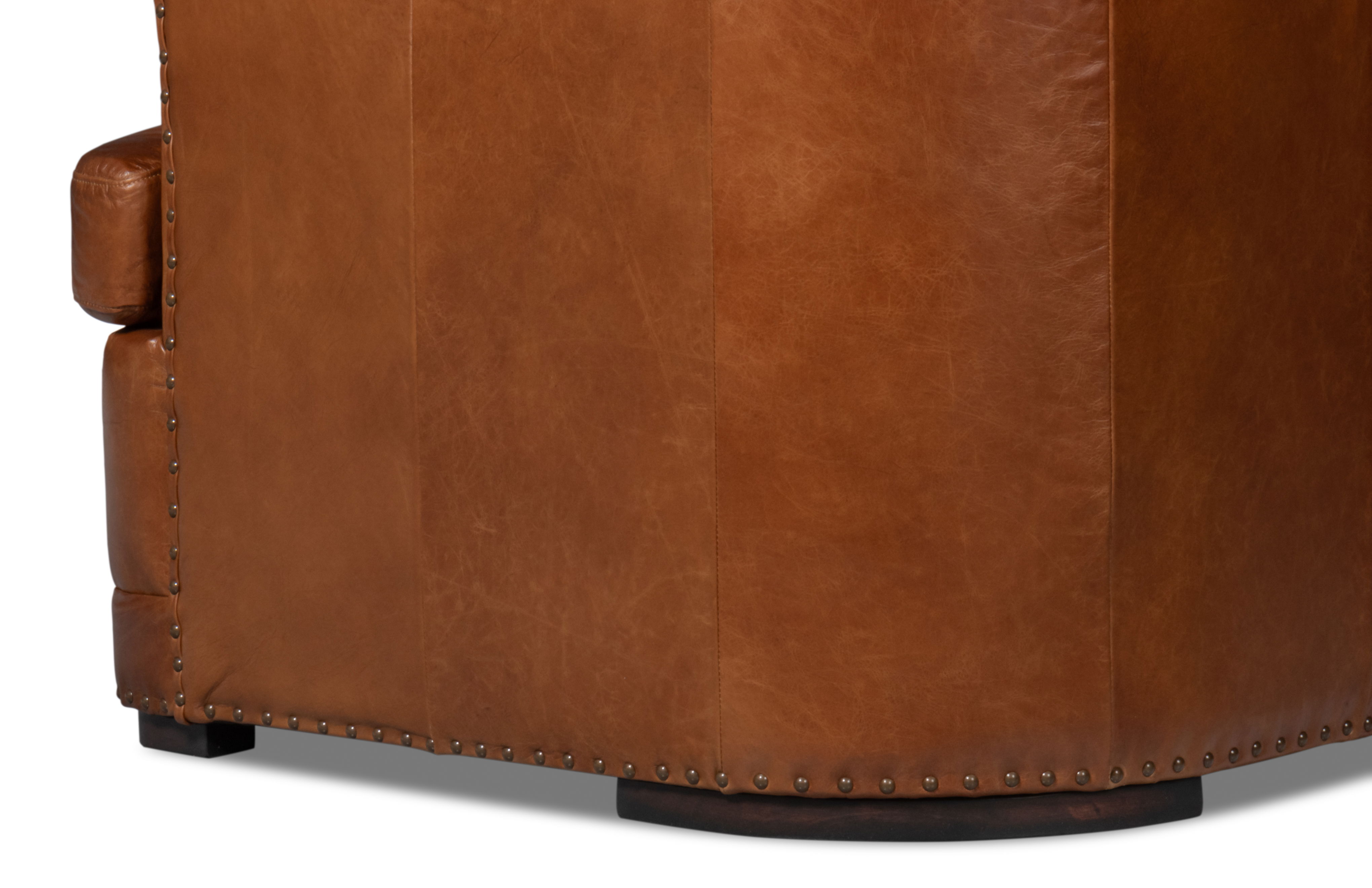 Mcmillan Distilled Leather Sofa Brown large image 