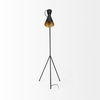 Eris III (58.3'H) Black/Brass Metal Cone Shade Floor Lamp, by Mercana, 20.08" length x 17.72" width x 58.27" height thumbnail 4