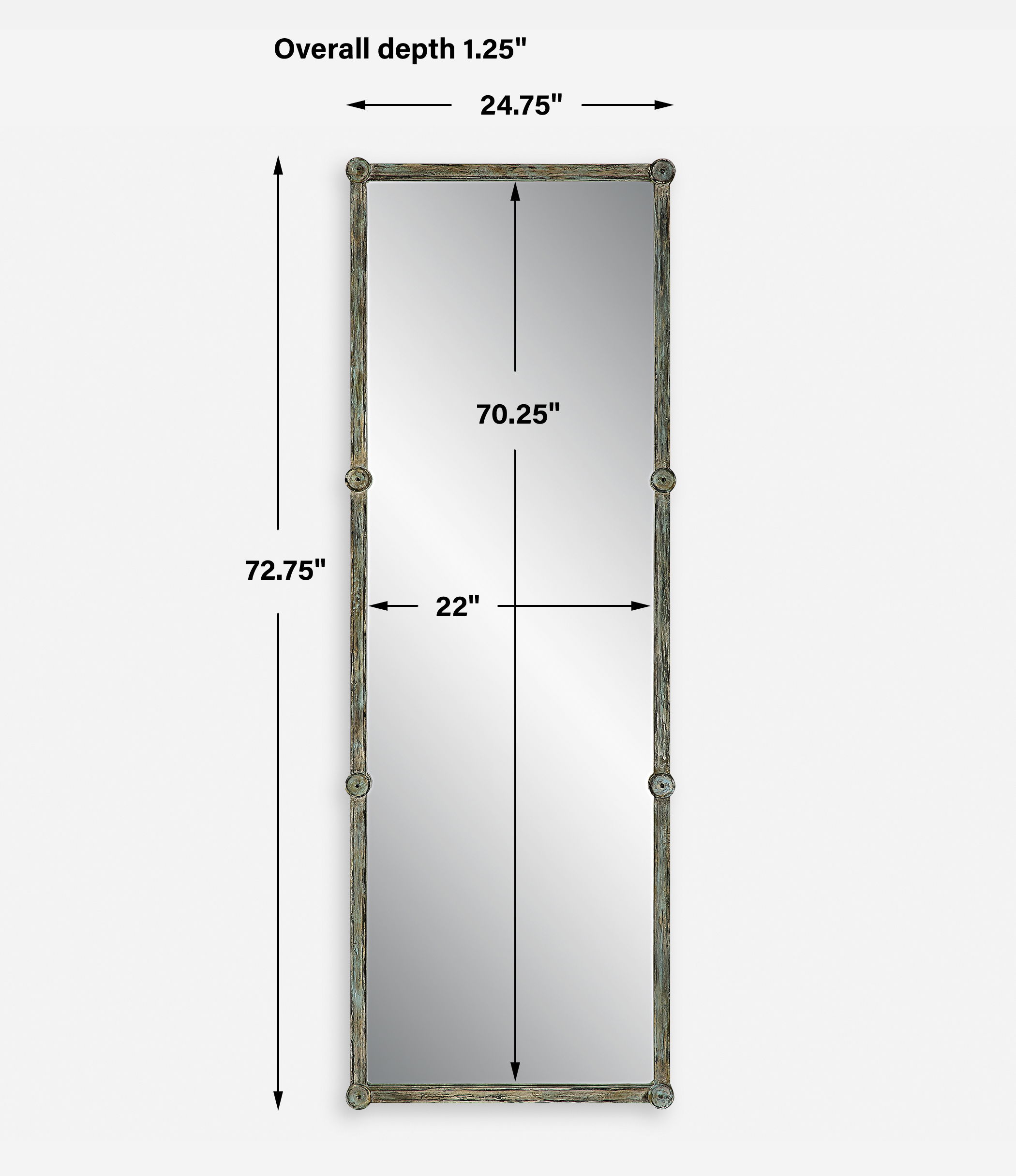 Gattola Gray Wash Dressing Mirror large image 