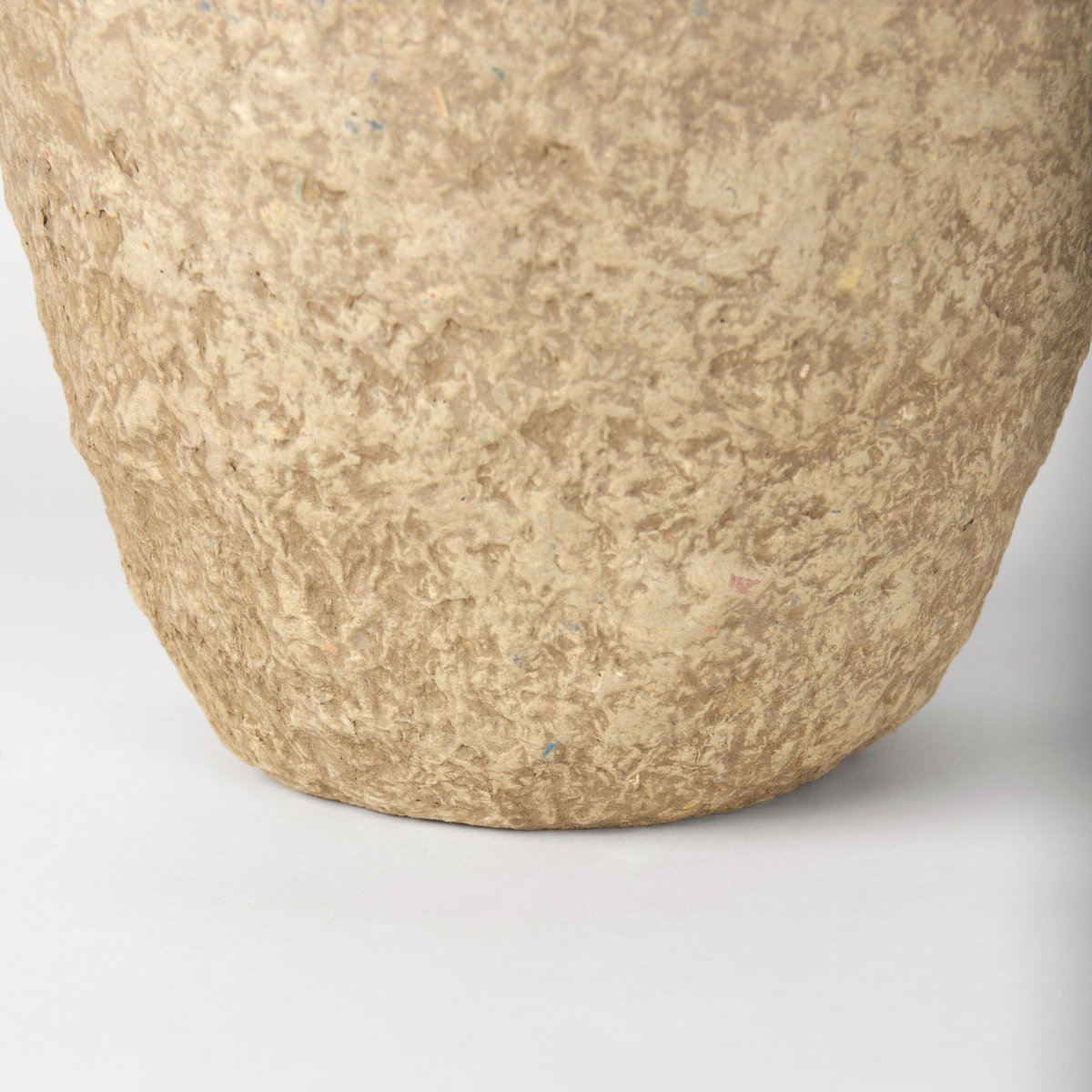 Rundal Large Beige Paper Mache Vase, by Mercana, 12" length x 12" width x 18" height View 9