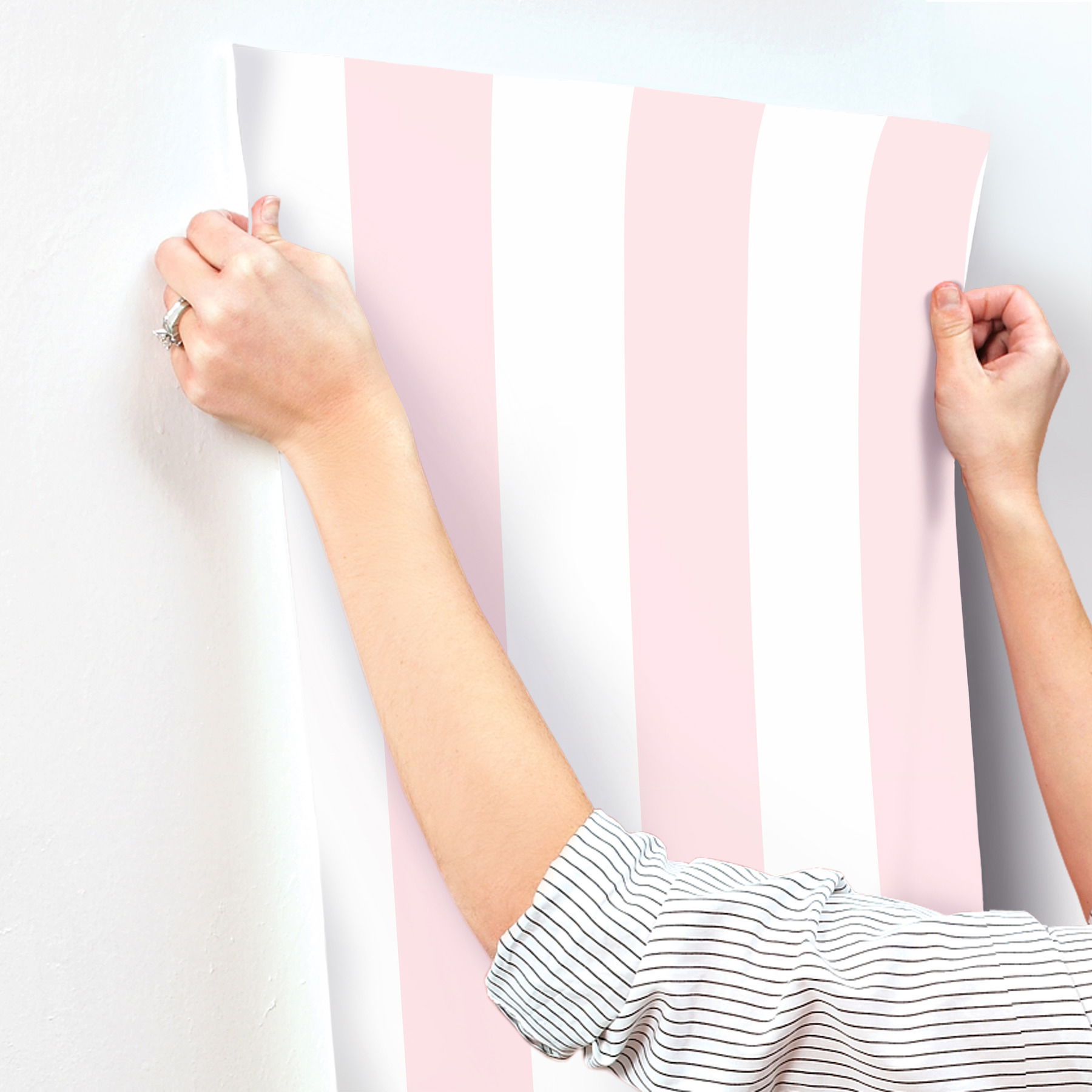 Disney Princess Silk Stripe Pink Wallpaper large image 