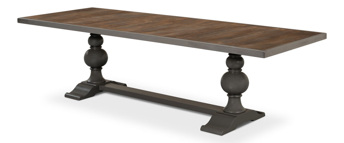Rectangular Dining Table  As Shown, by Sarreid, 3'4" length x 9' width x 2'6" height View 1