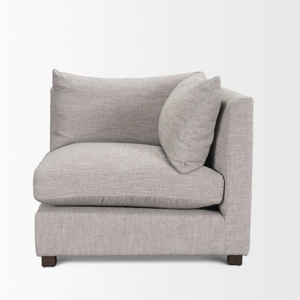 Halston Corner Light Grey Performance Fabric, Sectional Sofa by Mercana, 38.5" length x 38.5" width x 30.5" height View 4
