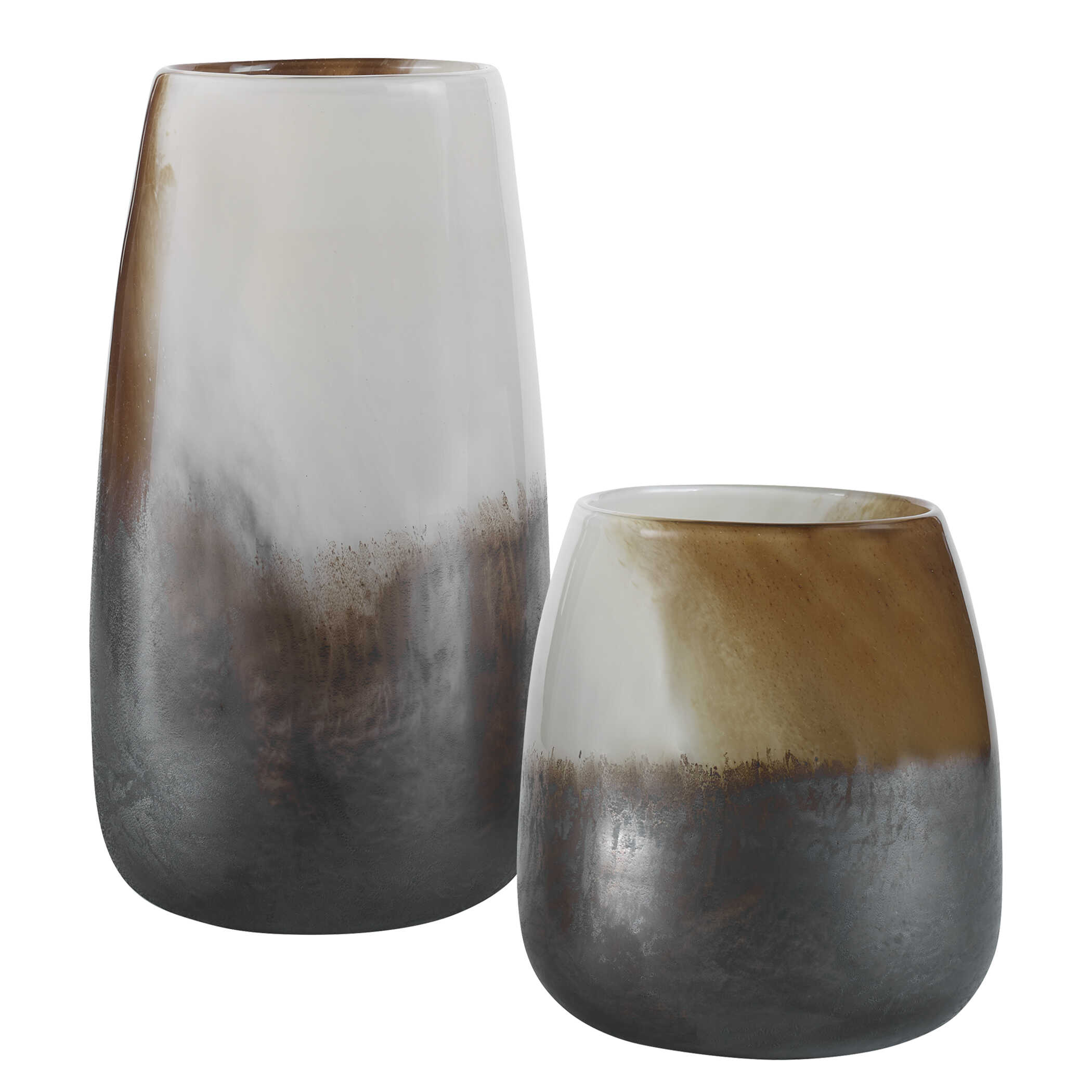 Desert Wind Glass Vases Set/2, Decorative by Uttermost, 6.5" width x 12.25" height x 6.5" depth View 1