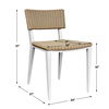 Calbas White Outdoor Dining Chair, Furniture by Uttermost, 19.75" width x 30.75" height x 22.6" depth thumbnail 3