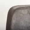 Sawyer Solid Back Dining Side Chair | Dark Brown Faux Leather with Iron, Dining Chair by Mercana, 19" length x 24.25" width x 33" height thumbnail 11
