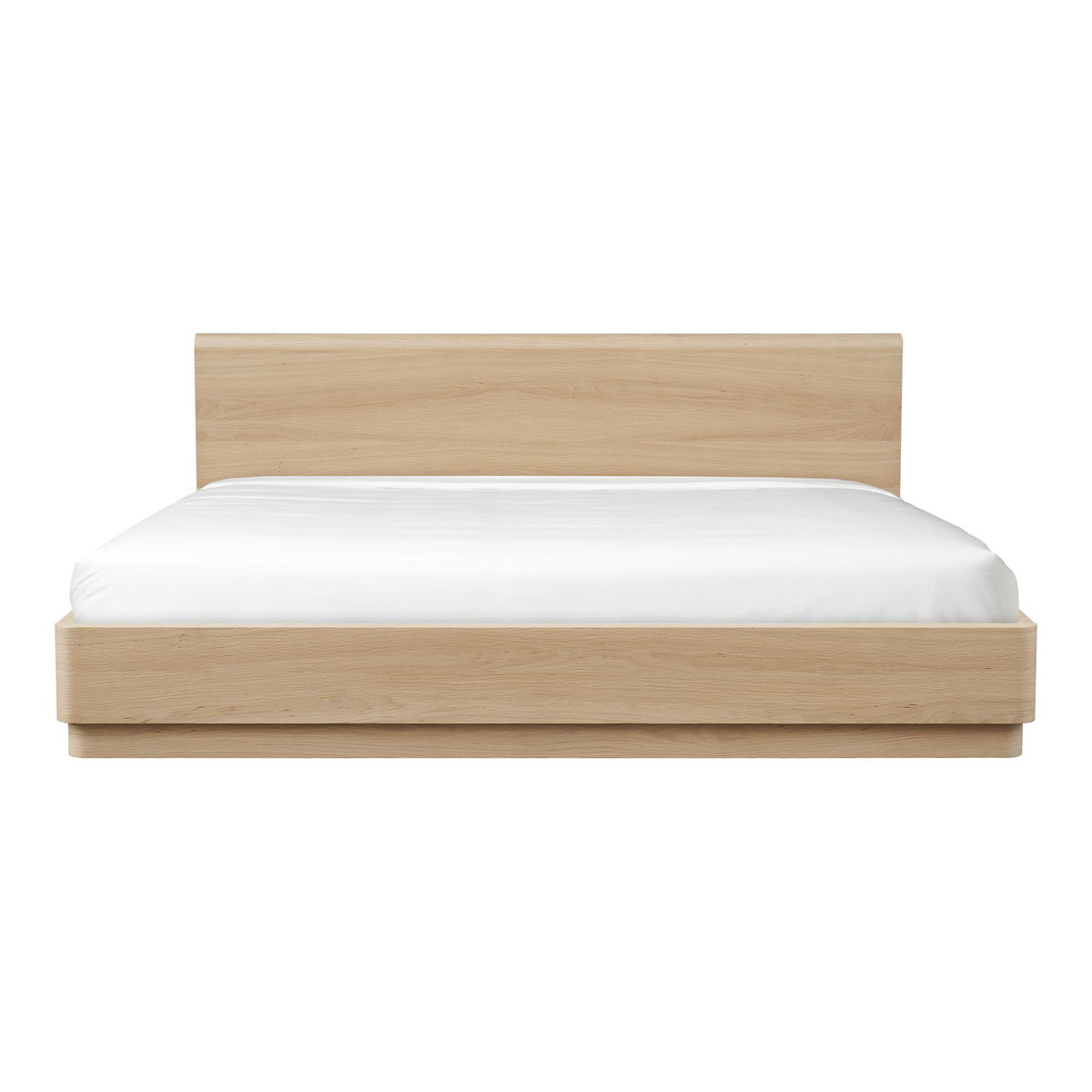 Round Off Queen Bed Light Oak Brown, by Moe's Home, 64" width x 30" height x 84" depth View 7