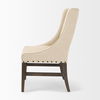 Kensington I  Cream Fabric and Solid Wood Dining Chair, by Mercana, 22.25" length x 23.25" width x 39.5" height thumbnail 4