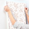 Anemone Toile Blush Wallpaper, by York Wall, 33' length x 1'8.5" width x 0.02" depth thumbnail 6